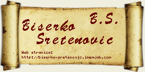 Biserko Sretenović vizit kartica